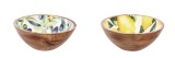 Cumpara ieftin Set 2 boluri lemn multicolor Yari 25 x 10 cm