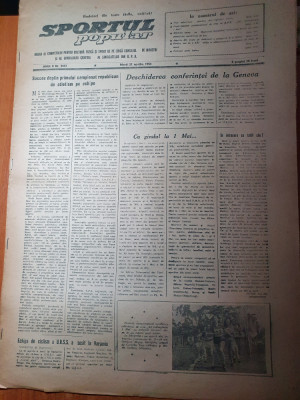 sportul popular 27 aprilie 1954-colectivele sportive brasov,ciclism,handbal foto