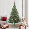VidaXL Pom de Crăciun artificial pre-iluminat Verde 210 cm PVC 3397024