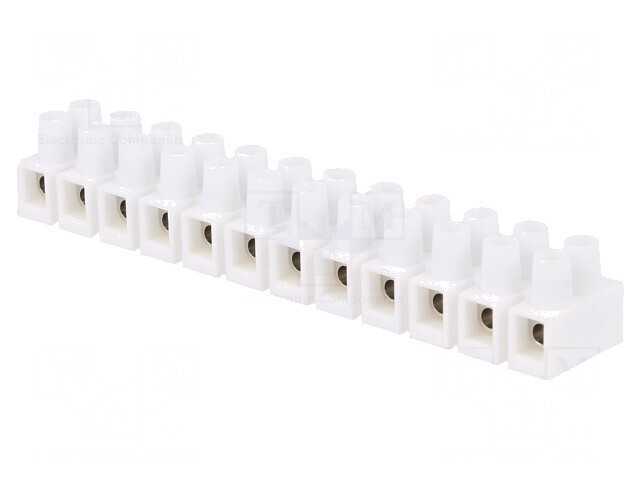 Conector terminal cu șurub 4mm2 400V 32A alb