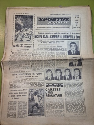 ziarul sportul popular 3 iunie 1967 - nicolae giju campion al europei la box foto
