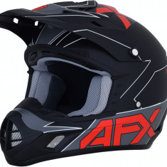 Casca Cross/ATV AFX FX-17 Negru Mat-Rosu M Cod Produs: MX_NEW 01106485PE