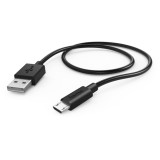 Cablu date Hama 178383, Micro-USB, 1m, Negru