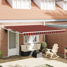 vidaXL Markiza automată retractabilă portocalie și marron 400x300 cm foto