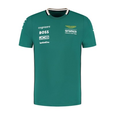Aston Martin tricou de bărbați official Teamline Replica green F1 Team 2025 - M foto
