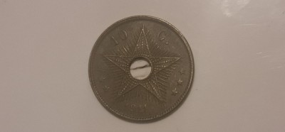 Congo Belgian - 10 cent 1911 foto