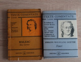 TEXTE COMENTATE: Moș Goriot (Balzac) - M. Slăvescu / Faust (Goethe) - H. Perez