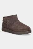 Skechers cizme de zăpadă din piele &icirc;ntoarsă KEEPSAKES COZY - COZY MINI culoarea maro, 167848