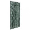 Perdea pentru insecte, verde si alb, 100 x 220 cm, chenille