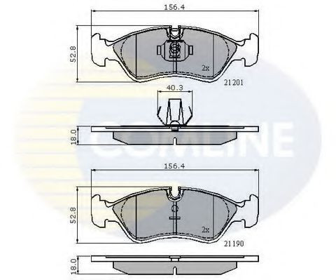 Set placute frana,frana disc DAEWOO LANOS limuzina (KLAT) (1997 - 2016) COMLINE CBP01007