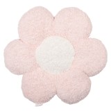 Cumpara ieftin Perna decorativa poliester roz alb Floare &Oslash; 50x5 cm