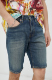 Levi&#039;s pantaloni scurti jeans barbati, culoarea albastru marin