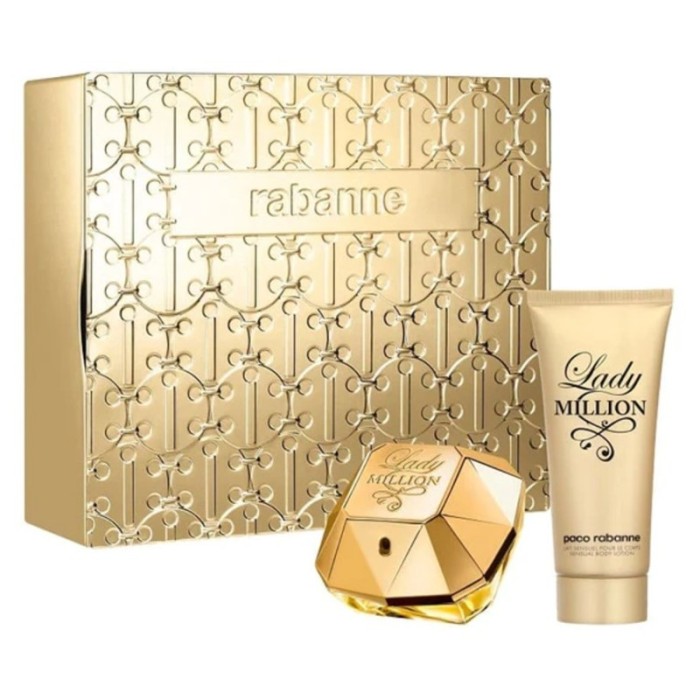 Paco Rabanne Lady Million Set cadou pentru femei EDP 80 ml + 100 ml loțiune de corp