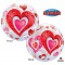 Balon Bubble 22&quot;/56 cm Inimioare Rosii, Q 33909