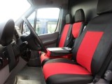 2+1 Huse Scaune pentru MERCEDES SPRINTER 2006-2018 Microbuze Negru Rosu Textil