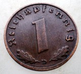B.041 GERMANIA 1 REICHSPFENNIG 1937 D, Europa, Bronz