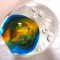 PRESPAPIER CRISTAL COLORAT CU BULE CONTROLATE
