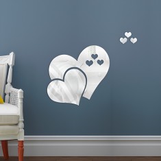 Sticker Acril Decorativ, Inimi Impreuna