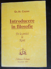 Introducere in filosofie de la antici la Kant foto