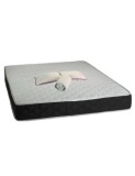 Set Saltea ortopedica, Praga 140x200x22 cm, plasa de arcuri tip Bonell, box spring system, fermitate medie, sistem de aerisire perimetral, Saltsib plu