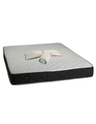 Set Saltea ortopedica, Praga 140x200x22 cm, plasa de arcuri tip Bonell, box spring system, fermitate medie, sistem de aerisire perimetral, Saltsib plu foto