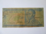 Rara! Congo 10 Makuta 1968,bancnota din imagini