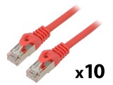 Patch cord F/UTP 6 litat CCA PVC roșu 0,5m 26AWG
