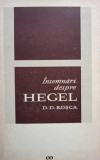 D. D. Rosca - Insemnari despre Hegel (1967)