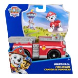 PATRULA CATELUSILOR SET VEHICUL DE BAZA MASINA DE POMPIERI SI FIGURINA MARSHALL