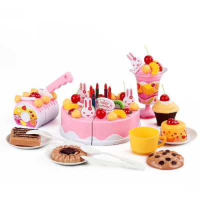 Set accesorii pentru bucatarie, Tort aniversare, 75 elemente, Plastic, +3 ani, 14 cm, Multicolor foto