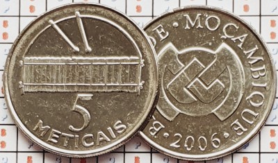 1569 Mozambic 5 Meticais 2006 Timbila (xylophone) km 139 UNC foto