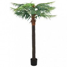 Planta artificiala palmier phoenix cu ghiveci, verde, 215 cm foto
