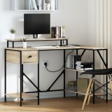 vidaXL Birou Stejar sonoma 120 x 79 x 86.5 cm Lemn compozit