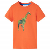 Tricou pentru copii, portocaliu aprins, 140 GartenMobel Dekor, vidaXL