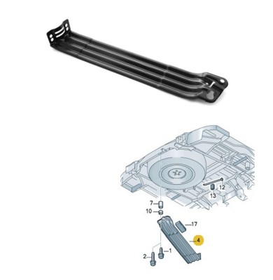 Suport roata de rezerva spate VW TRANSPORTER/MULTIVAN (T5), 04.2003-2015; TRANSPORTER/MULTIVAN (T6), 04.2015-2021 foto