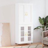 vidaXL Dulap &icirc;nalt, alb, 69,5x34x180 cm, lemn compozit