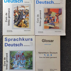 SPRACHKURS DEUTSCH CURS DE LIMBA GERMANA + GLOSAR (4 volume)