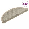 VidaXL Covorașe scări autoadezive 30 buc. verde 56x17x3cm aspect sisal