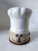 Vas ceramic (gresie) pentru ustensile bucatarie, in forma de cap de bucatar, decorativ, 17cm inaltime