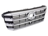 Grila masca fata Toyota Land Cruiser (FJ300), 06.2021-, vopsit, cu ornamente cromate, cu gaura camera; silver,