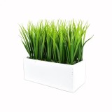 Ghiveci Iarba Artificiala Decorativa 21x20x8 cm, Planta Artificiala, Decor Casa, Birou, Hotel, Restaurant