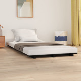 Cadru de pat, negru, 90x190 cm, lemn masiv de pin, vidaXL