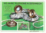 TELEFONIE 100 ANI ANIVERSARE AUSTRIA MAXICARD FDC 1981, Posta