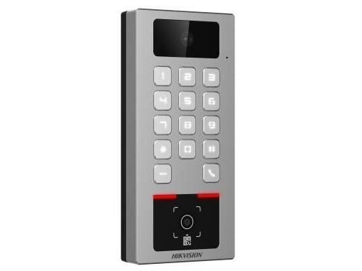 Terminal control acces Hikvision Hilook DS-K1T502DBWX-CQR, 2MP, RS-485, Wiegand, Wi-Fi, Bluetooth, 1x RJ45 100Mbps, IP65, IK09, aplicatie mobila Safet