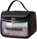 Cumpara ieftin Portfard, Geanta de cosmetice pliabila, culoare negru, 22x12x18 cm