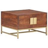 Cumpara ieftin Masuta de cafea, maro miere, 67x67x45 cm, lemn masiv acacia