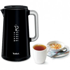 Fierbator TEFAL Digital KO851830, 1800W, capacitate 1.7L, 5 trepte temperatura, baza rotativa, interior inox, negru