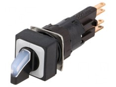 Comutator rotativ 16mm alb 24V 3 pozi?ii foto
