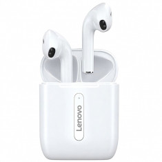 Handsfree Casti Bluetooth Lenovo X9, cu Suport Incarcare, Alb