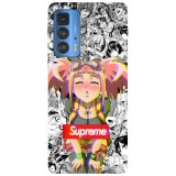 Husa compatibila cu Motorola G100 model Zoe Dino rey Ahegao Supreme, Silicon, TPU, Viceversa